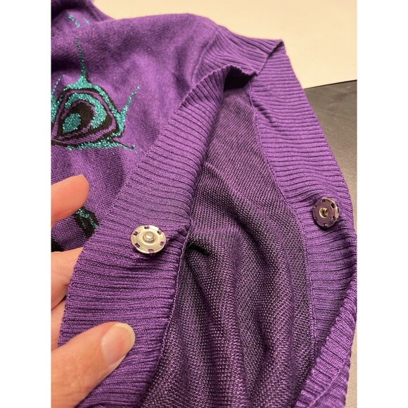 Paul Simon Peacock Poncho OS Purple Teal Artsy Boho Wearable Art - Picture 7 of 14